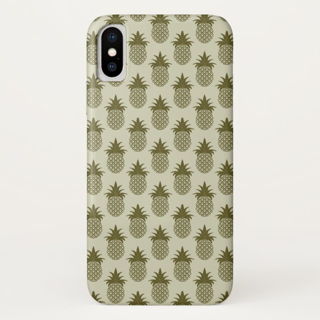 Khaki Pineapple Pattern Case-Mate iPhone Case (Back)
