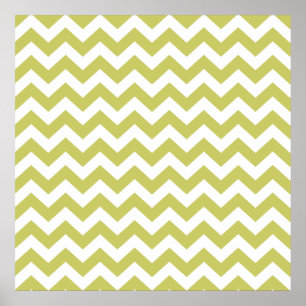 Khaki Safari Chevron Poster