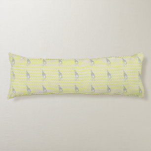Khaki Safari Chevron with Pop Art Giraffe Body Pillow