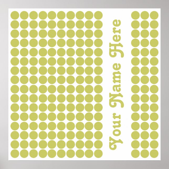 Khaki Safari Dot with name Poster (Front)