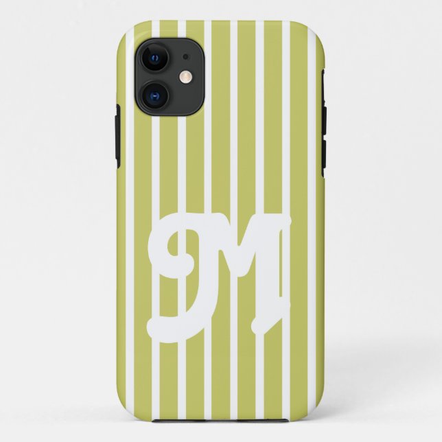 Khaki Safari Stripe Case-Mate iPhone Case (Back)