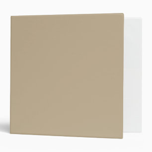 Khaki Solid Colour Minimalist Binder