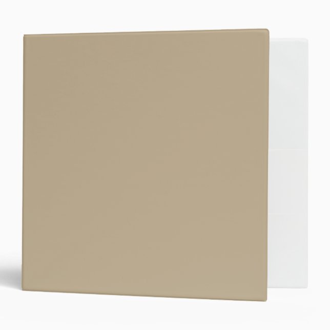 Khaki Solid Colour Minimalist Binder (Front/Inside)