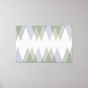 Khaki triangles canvas print