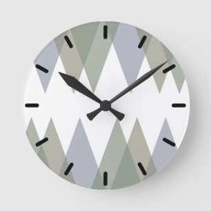 Khaki triangles round clock