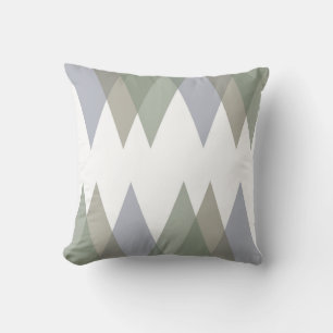 Khaki triangles throw pillow