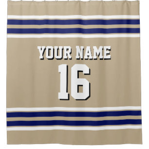 Khaki with Navy White Stripes Sports Jersey