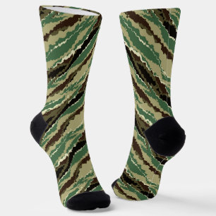Khakki camouflage striped camouflage stylish trend socks