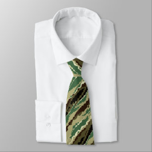 Khakki camouflage striped camouflage stylish trend tie