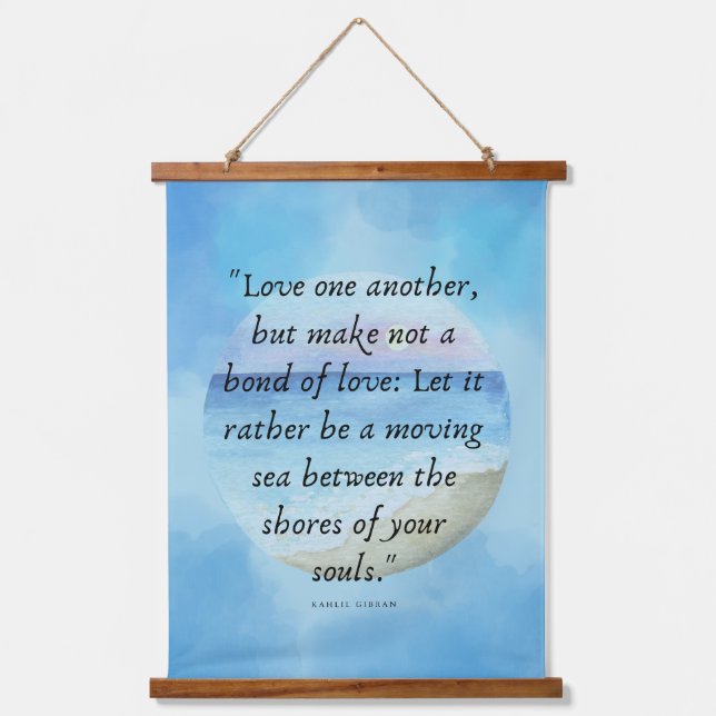 Khalil Gibran Love Quote Wall Art Tapestry  (Front)