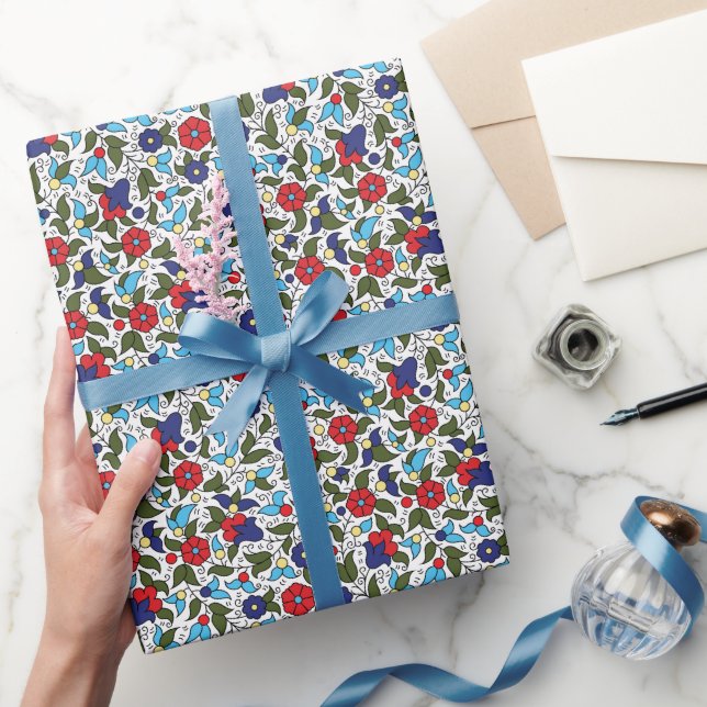 Khalil Hebron Middle Eastern Ceramic Inspired Wrapping Paper (Gifting)