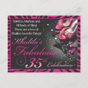 Khalila's Fab 35th Invitation