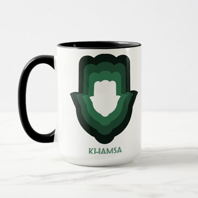 Khamsa Green Mug (Left)