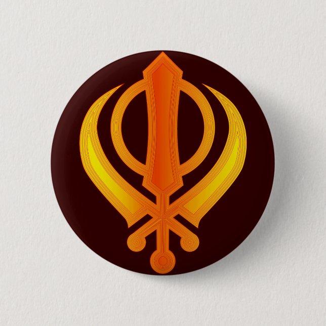Khanda 2 Inch Round Button (Front)