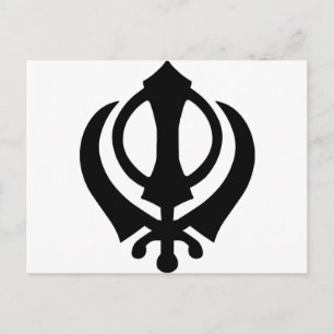 Khanda Sikh Symbol Postcard