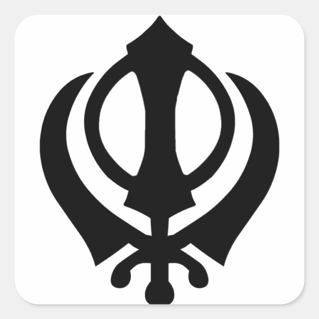 Khanda Sikh Symbol Square Sticker (Front)