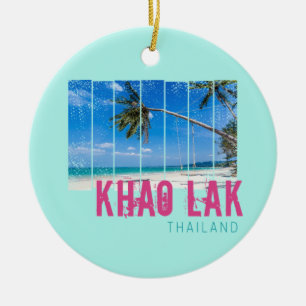Khao Lak Phang-Nga Thailand Vintage Beach Souvenir Ceramic Ornament