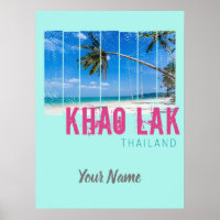 Khao Lak Phang-Nga Thailand Vintage Beach Souvenir