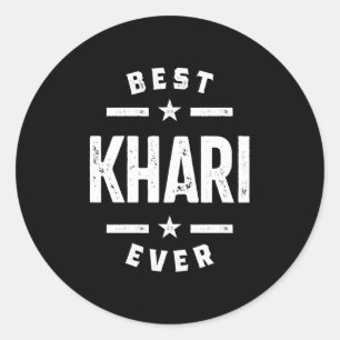 Khari First Name Classic Round Sticker