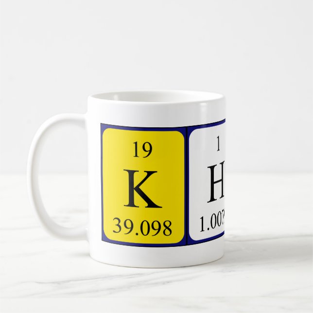 Khari periodic table name mug (Left)