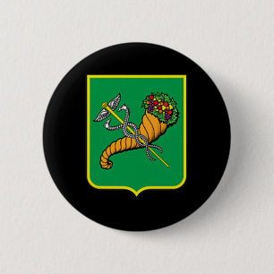 Kharkiv City Flag Ukraine Ukrainian Pride 2 Inch Round Button