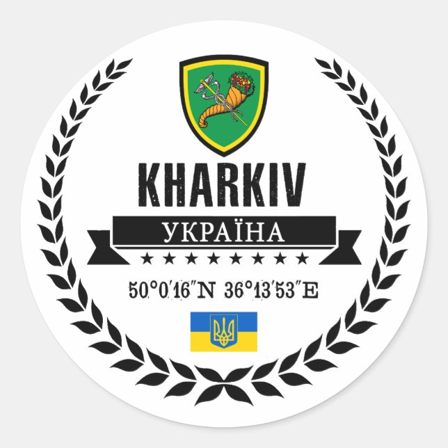 Kharkiv Classic Round Sticker (Front)