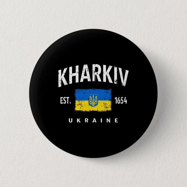 Kharkiv Ukraine Ukrayina  2 Inch Round Button (Front)