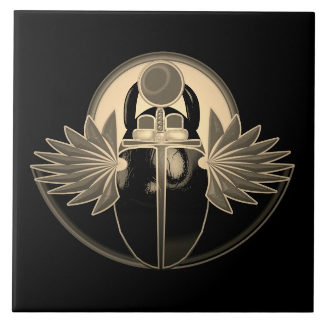 Kherpi God of the Rising Sun,Ancient Egypt Tile (Front)