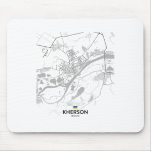 Kherson Ukraine Map Flag Mouse Pad