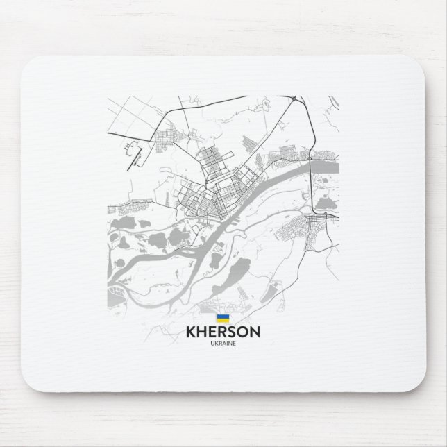 Kherson Ukraine Map Flag  Mouse Pad (Front)