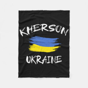 Kherson Ukraine Souvenir Ukrainian Country Flag Br Fleece Blanket
