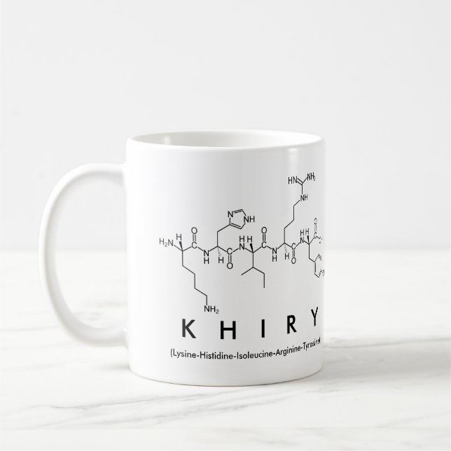 Khiry peptide name mug (Left)