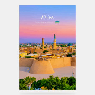 Khiva, Uzbekistan - Ancient Fortress Skyline Acrylic Sign