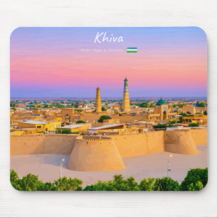 Khiva, Uzbekistan - Ancient Fortress Skyline Mouse Pad