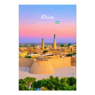Khiva, Uzbekistan - Ancient Fortress Skyline Photo Print