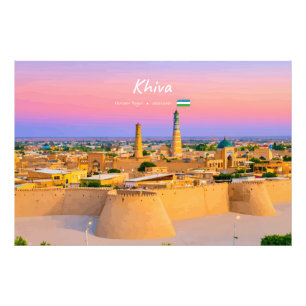Khiva, Uzbekistan - Ancient Fortress Skyline Photo Print