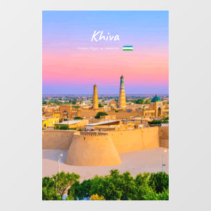 Khiva, Uzbekistan - Ancient Fortress Skyline Window Cling