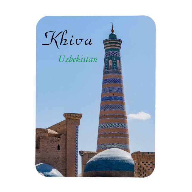 Khiva, Uzbekistan - Islam Khodja Minaret Magnet (Vertical)