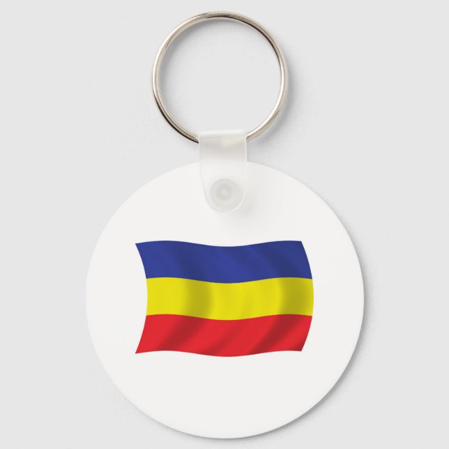 Khmer Kampuchea Krom Flag Keychain (Front)