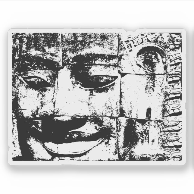 Khmer Stone Face ... Bayon Temple, Cambodia (Front)