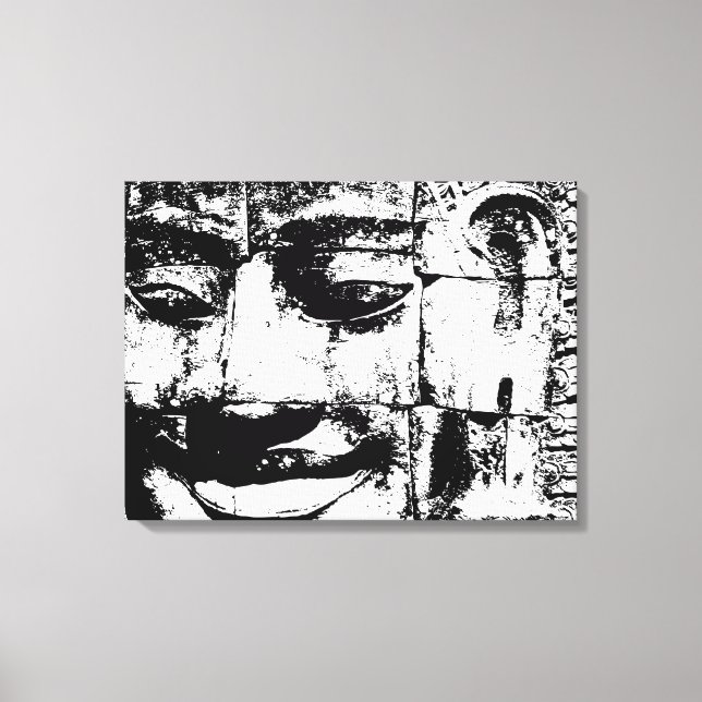 Khmer Stone Face ... Bayon Temple, Cambodia Canvas Print (Front)