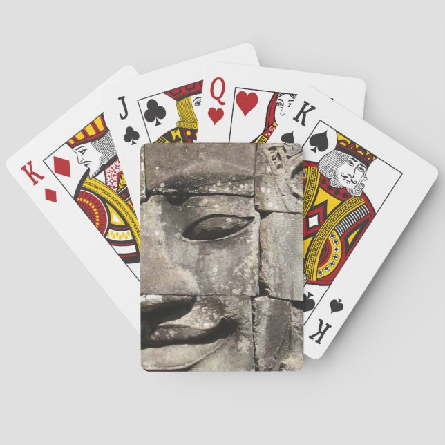 Khmer Stone Face ... Bayon Temple, Cambodia Playing Cards (Back)