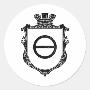Khmut Ukraine Arms Flag Donetsk Oblast  Classic Round Sticker