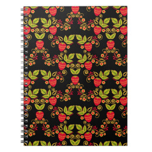 Khokhloma Russian Berries: Traditional Style Notebook