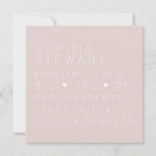 Khole Kardashian Inspired Rose Birth Announcement