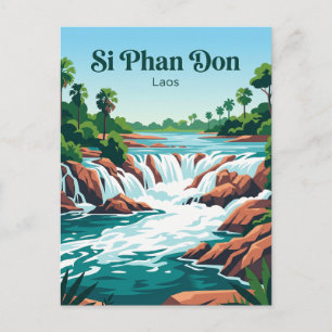 Khone Phapheng Falls Laos Postcard