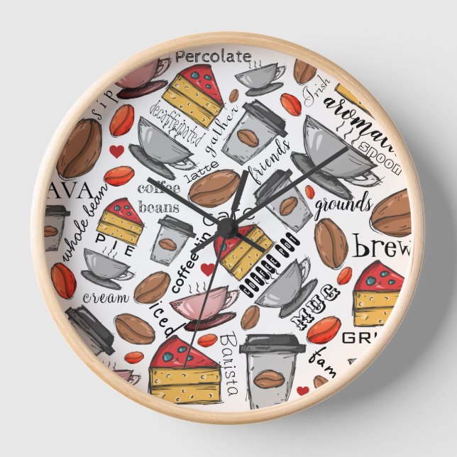 KHS Coffee Lover Coffee Shop or Café Clock (Front)