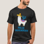 Ki Llama Feliz Hanukkah Costume Menorah Chanukah T-Shirt<br><div class="desc">Ki Llama Feliz Hanukkah Costume Menorah Chanukah</div>