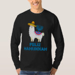 Ki Llama Feliz Hanukkah Costume Menorah Chanukah T-Shirt<br><div class="desc">Ki Llama Feliz Hanukkah Costume Menorah Chanukah</div>