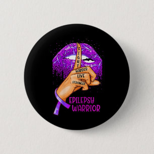 Ki Support Epilepsy Awareness Costume Lips Ribbon 2 Inch Round Button